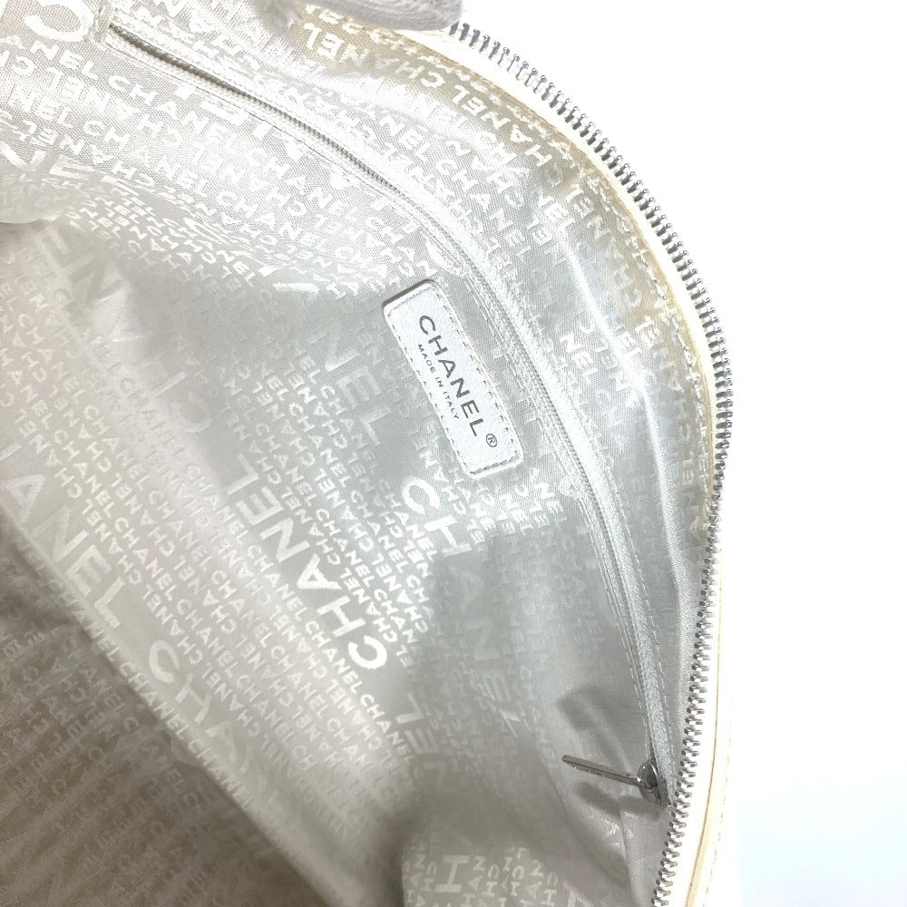 CHANEL Handbag Leather / canvas beige CC COCO Mark logo