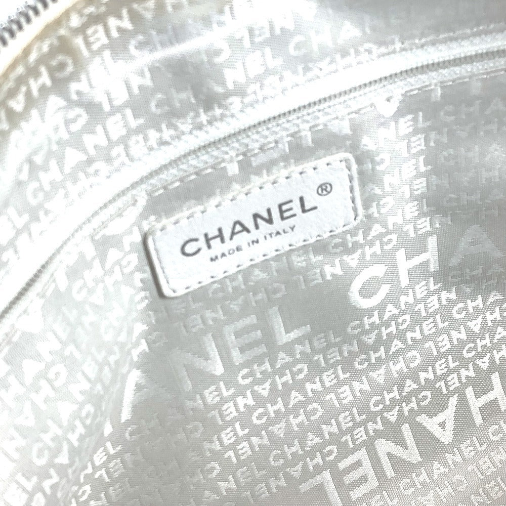 CHANEL Handbag Leather / canvas beige CC COCO Mark logo