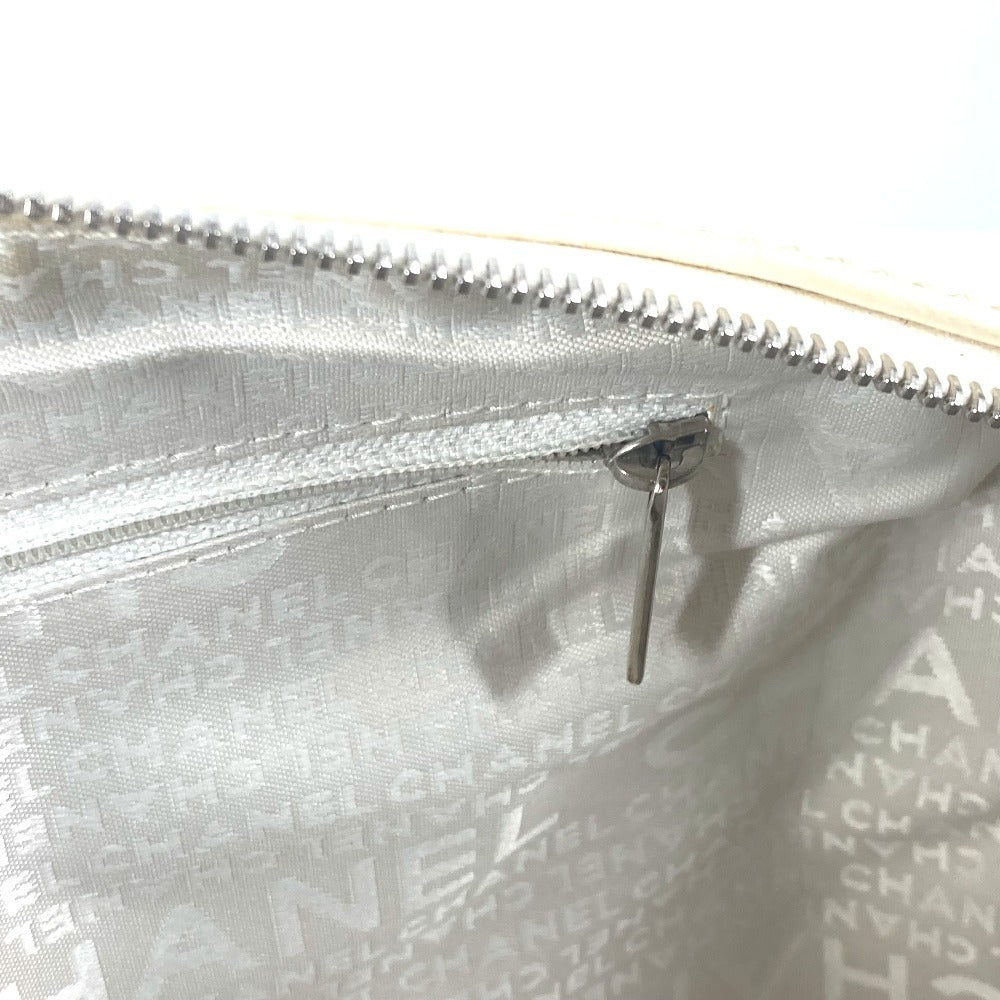 CHANEL Handbag Leather / canvas beige CC COCO Mark logo