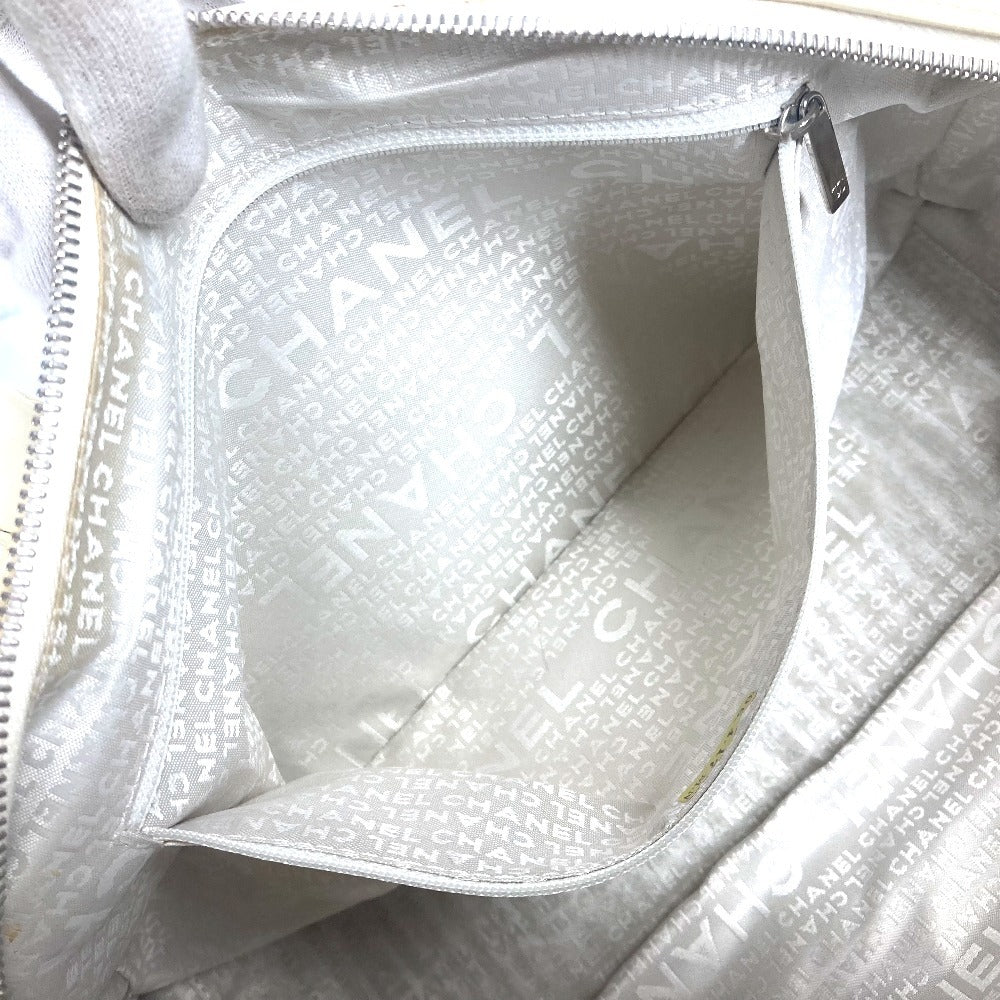CHANEL Handbag Leather / canvas beige CC COCO Mark logo