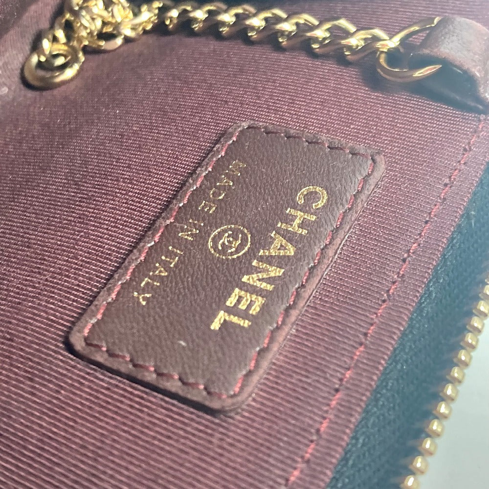 CHANEL Coin case lambskin black CC COCO Mark logo Matelasse quilting