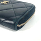 CHANEL Coin case lambskin black CC COCO Mark logo Matelasse quilting