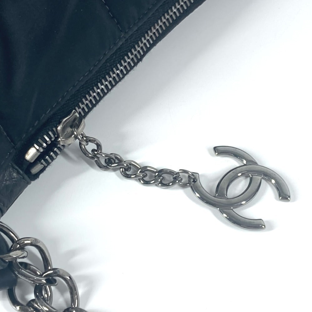 CHANEL Shoulder Bag Leather / nylon black CC COCO Mark Chocolate Bar