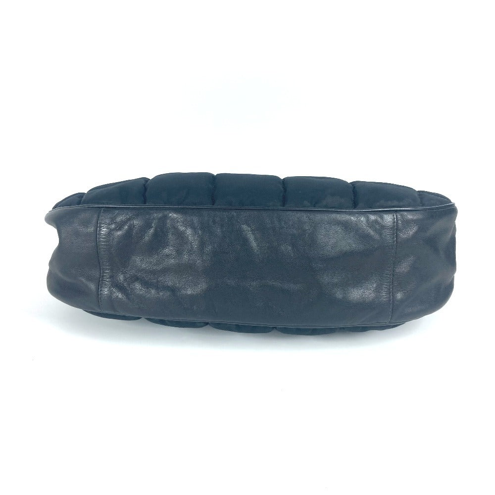 CHANEL Shoulder Bag Leather / nylon black CC COCO Mark Chocolate Bar