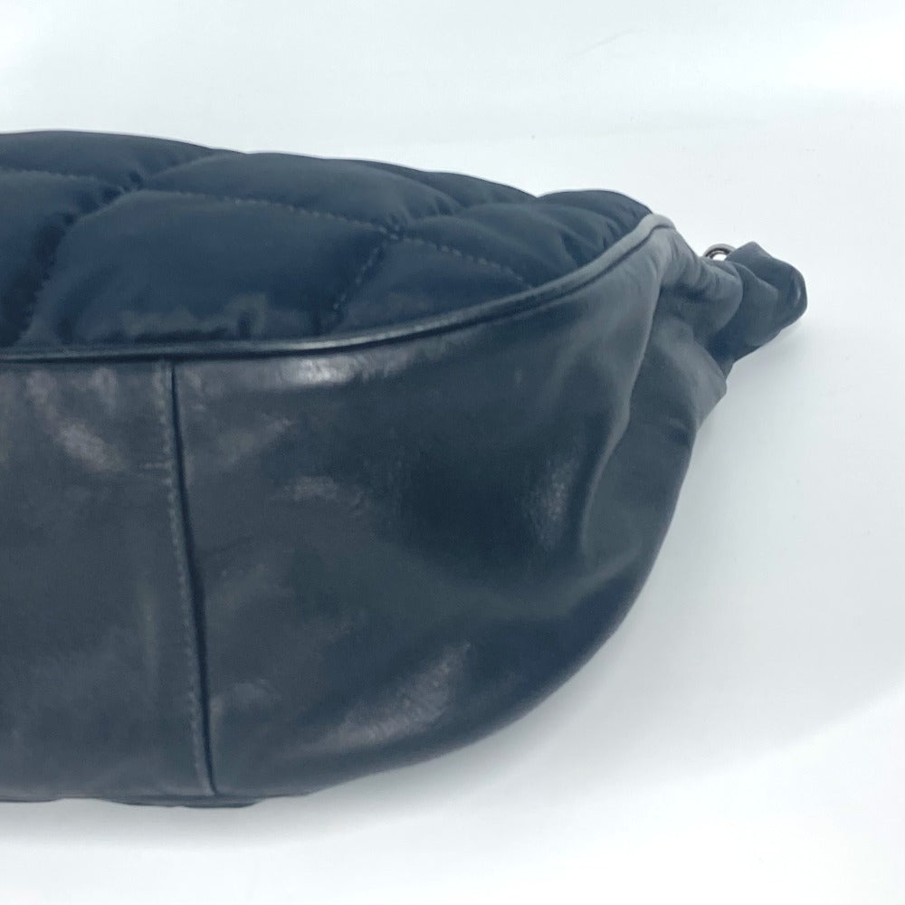 CHANEL Shoulder Bag Leather / nylon black CC COCO Mark Chocolate Bar