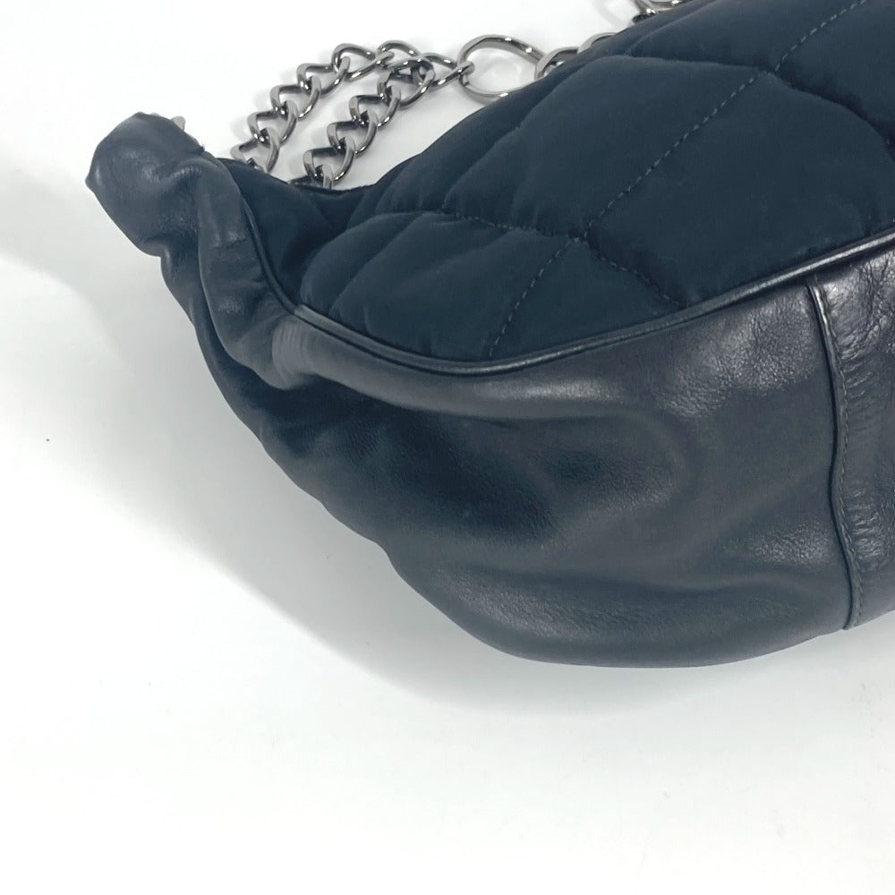 CHANEL Shoulder Bag Leather / nylon black CC COCO Mark Chocolate Bar