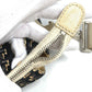 CHANEL Shoulder Bag Leather / canvas black Clover logo
