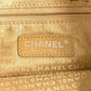 CHANEL Shoulder Bag Leather / canvas black Clover logo