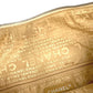 CHANEL Shoulder Bag Leather / canvas black Clover logo