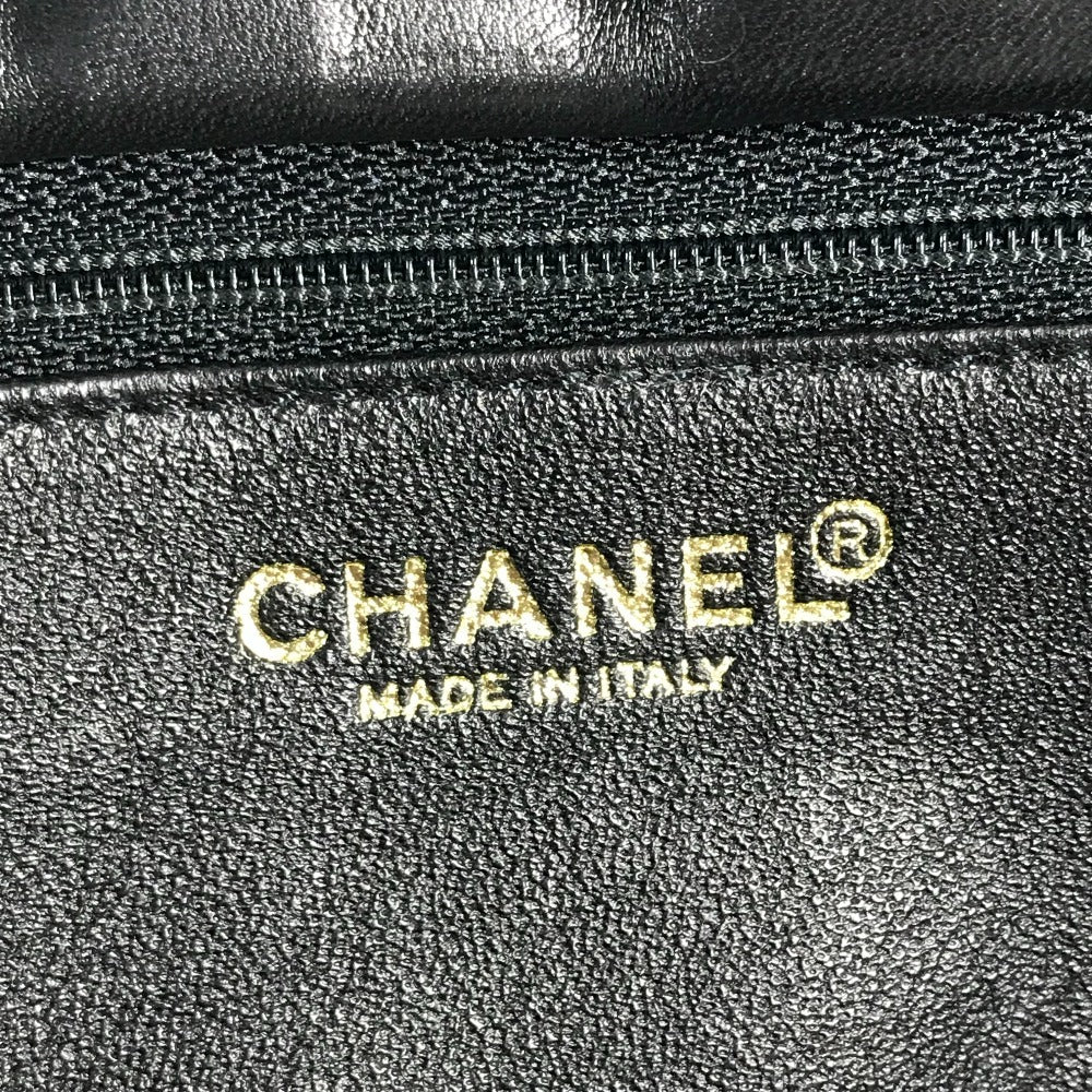 CHANEL Shoulder Bag Jersey black CC COCO Mark Chocolate Bar