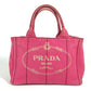 PRADA Handbag canvas pink Canapa logo