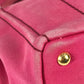 PRADA Handbag canvas pink Canapa logo