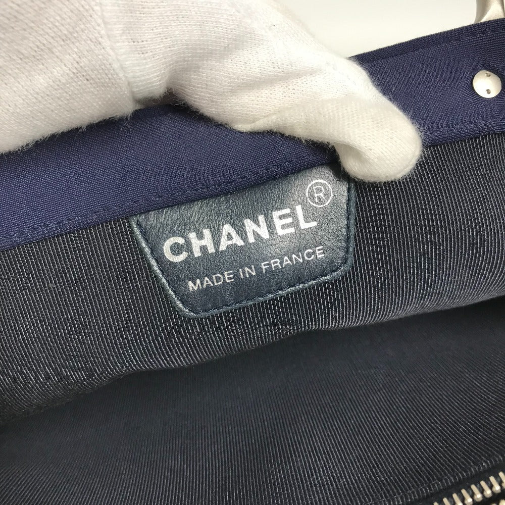 CHANEL Handbag polyamide Navy