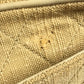 CHANEL Shoulder Bag canvas beige vintage logo matelassé quilted fringe tassel