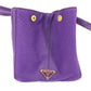 PRADA Handbag canvas purple logo Canapa
