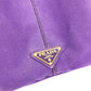 PRADA Handbag canvas purple logo Canapa