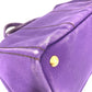 PRADA Handbag canvas purple logo Canapa