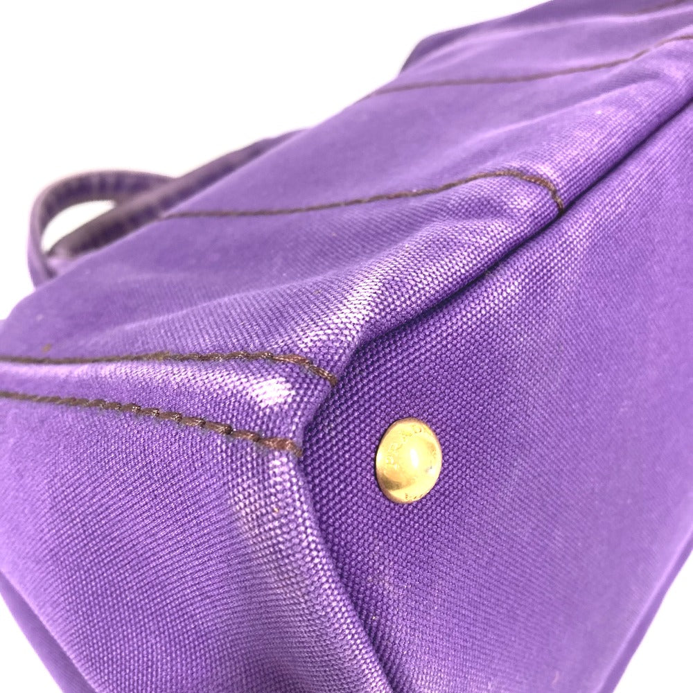 PRADA Handbag canvas purple logo Canapa