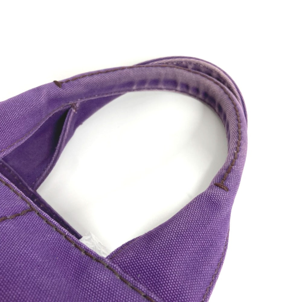 PRADA Handbag canvas purple logo Canapa