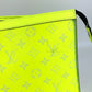 LOUIS VUITTON Clutch bag M30946 Taiga Leather, Monogram Canvas yellow Taigalama Pochette Voyage MM