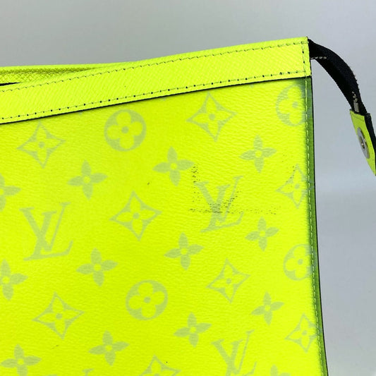LOUIS VUITTON Clutch bag M30946 Taiga Leather, Monogram Canvas yellow Taigalama Pochette Voyage MM