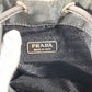 PRADA Handbag Leather / nylon Gray type Triangle logo plate