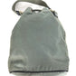 PRADA Handbag Leather / nylon Gray type Triangle logo plate
