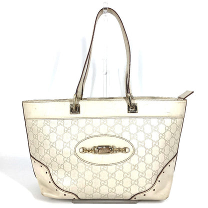 GUCCI Shoulder Bag 145993 Sima leather Off-white type GG Guccissima logo