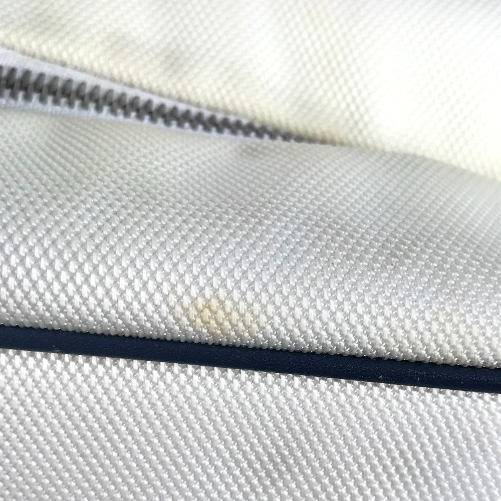 CHANEL Shoulder Bag Leather / canvas white Airline CC COCO Mark logo