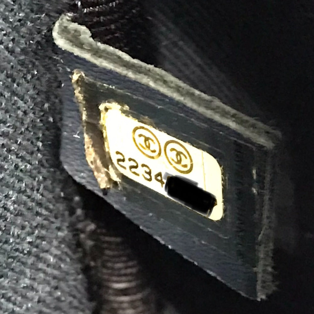 CHANEL Shoulder Bag Leather / canvas white Airline CC COCO Mark logo