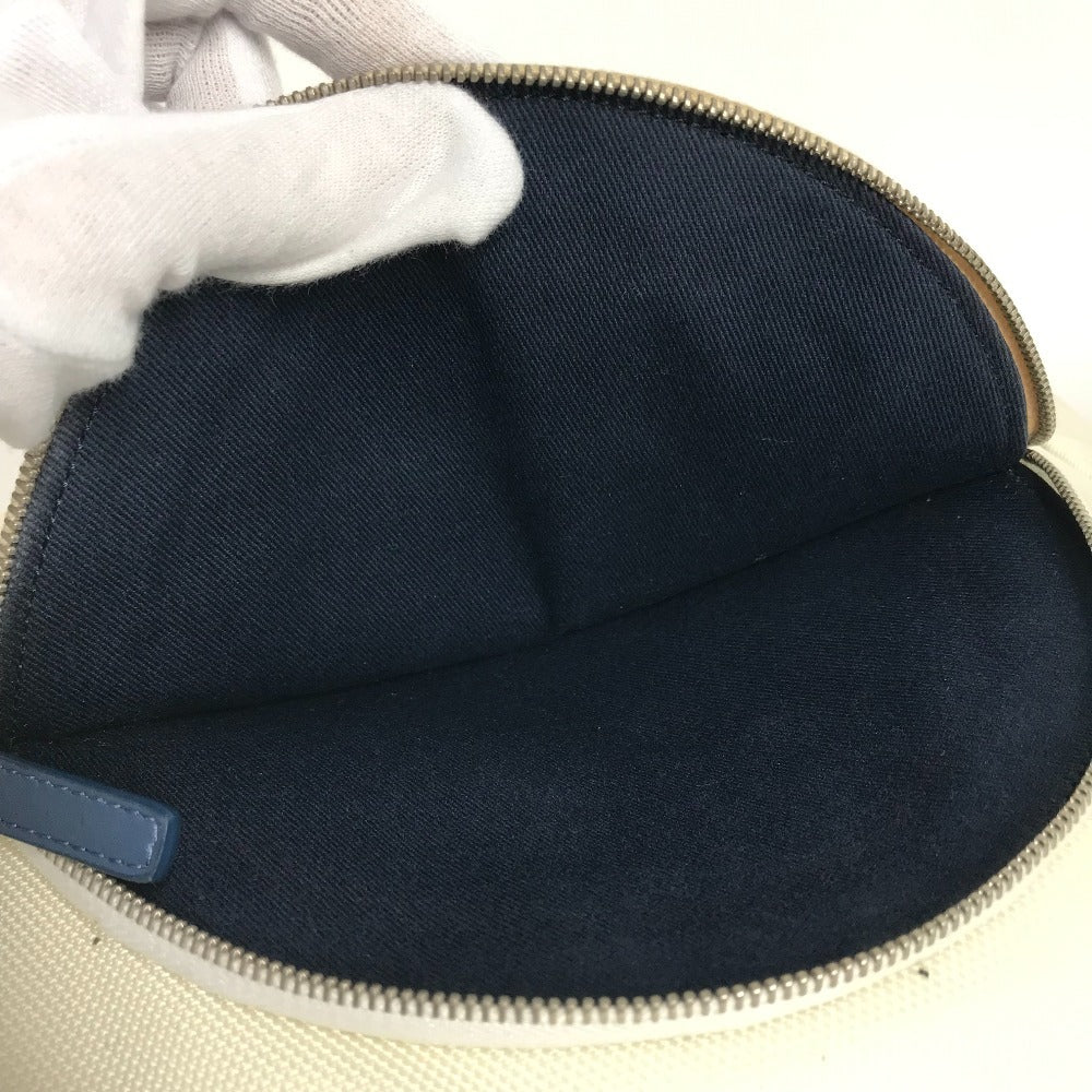 CHANEL Shoulder Bag Leather / canvas white Airline CC COCO Mark logo