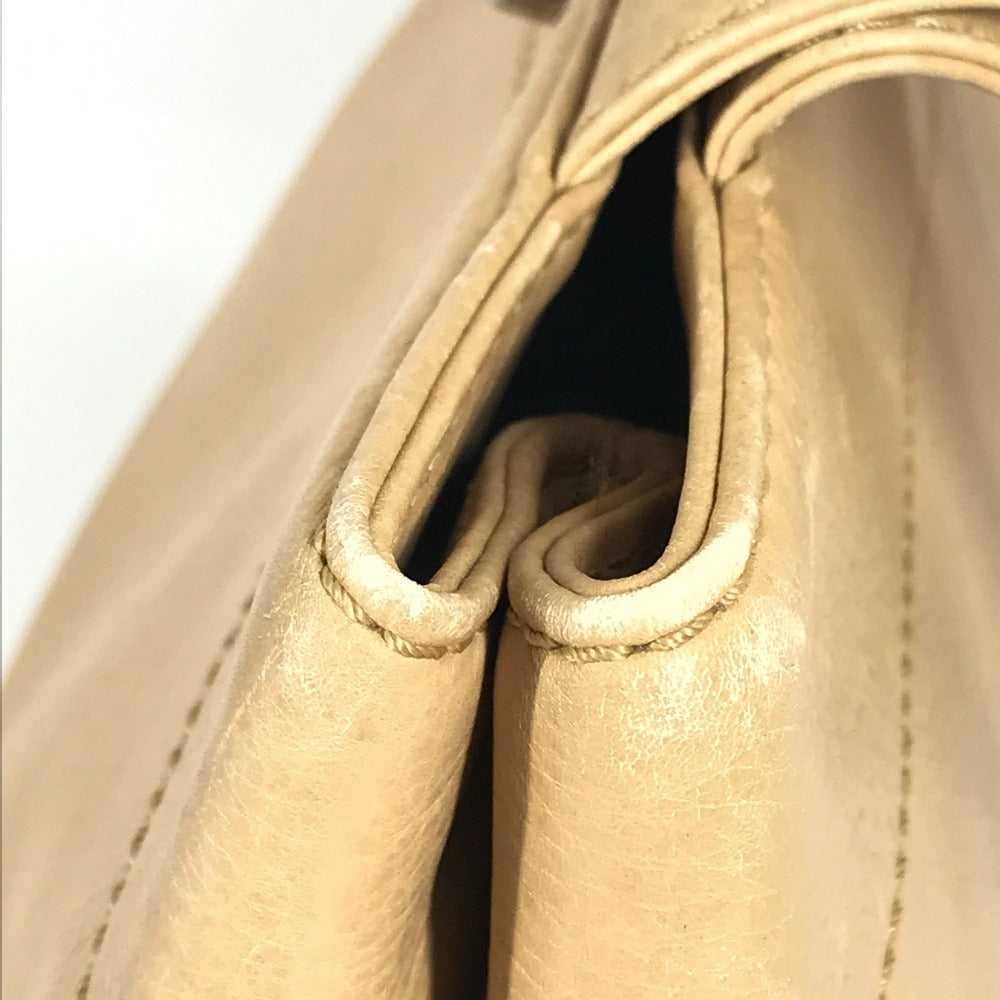 CHANEL Handbag leather beige Turnlock CC COCO Mark