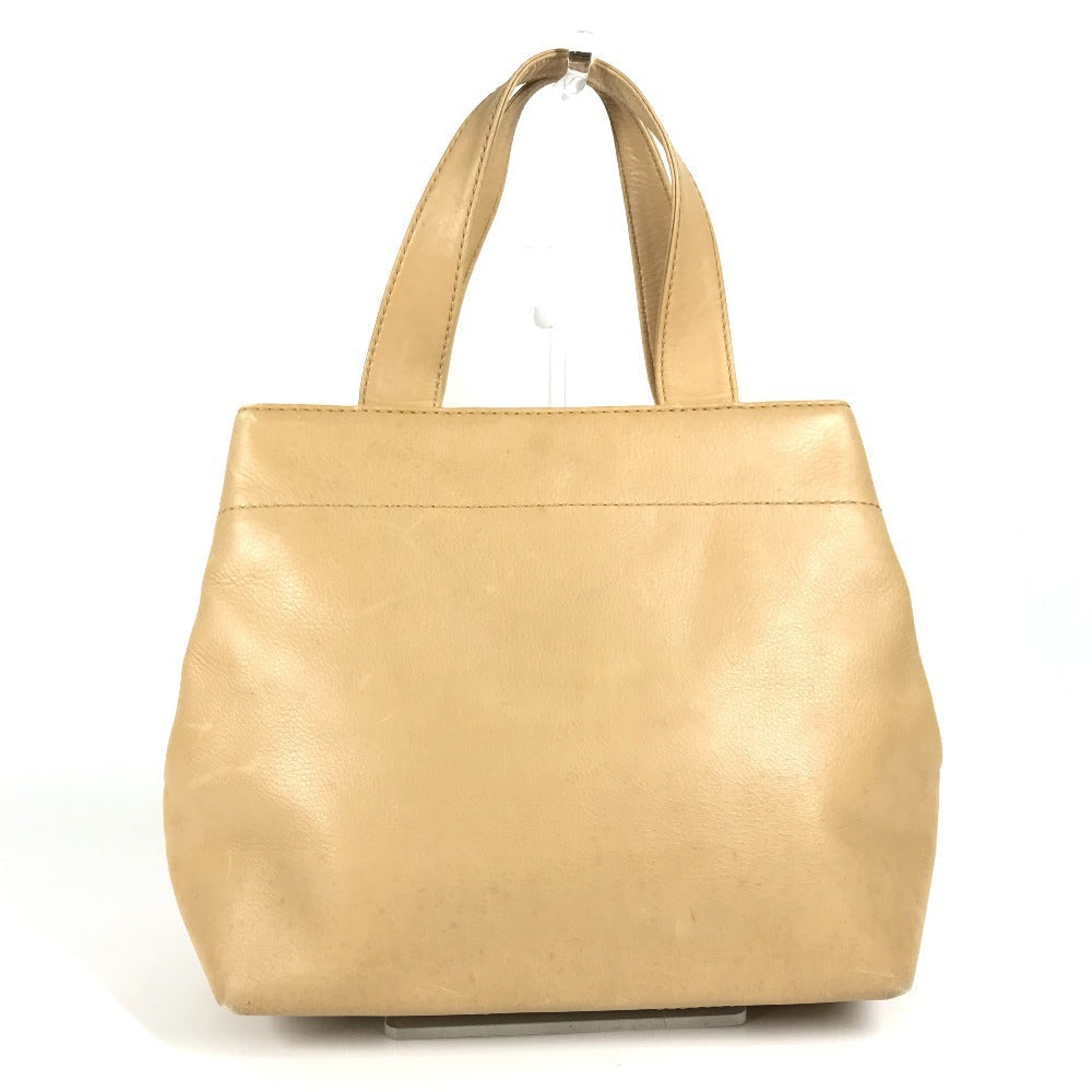 CHANEL Handbag leather beige Turnlock CC COCO Mark