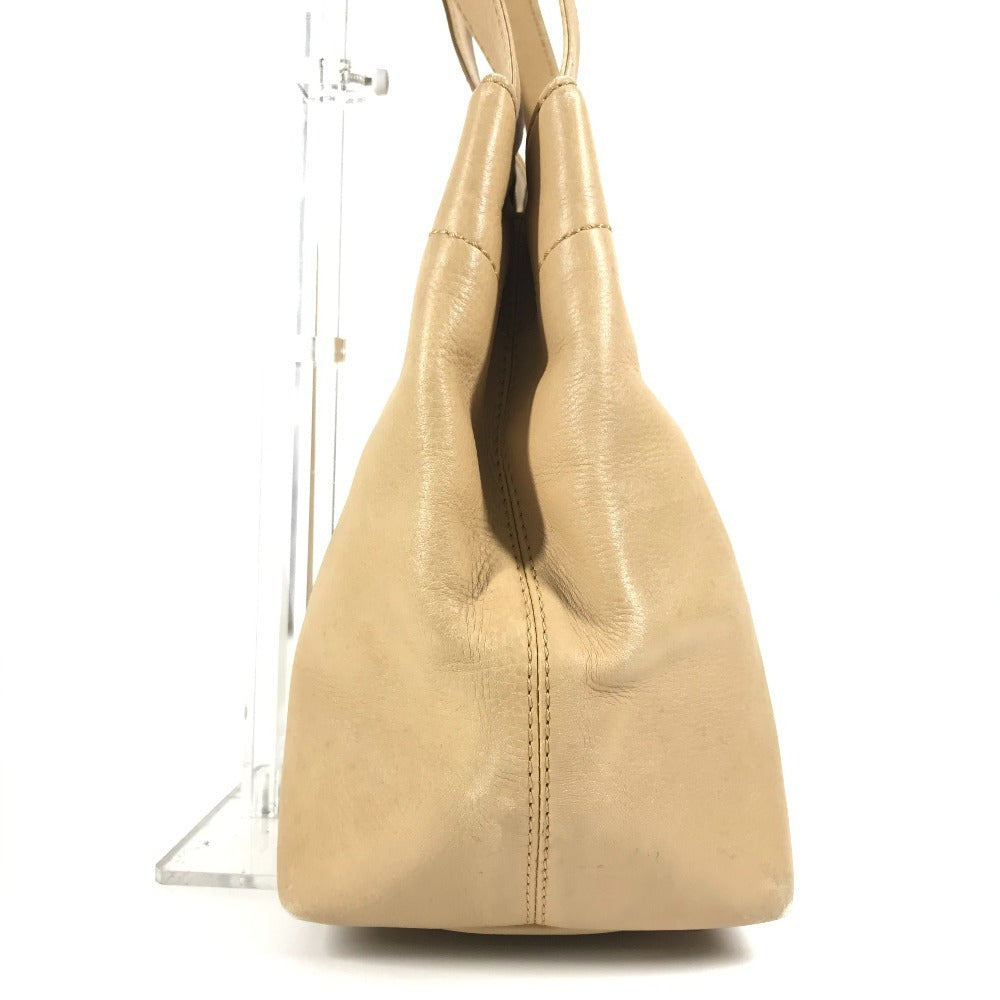 CHANEL Handbag leather beige Turnlock CC COCO Mark