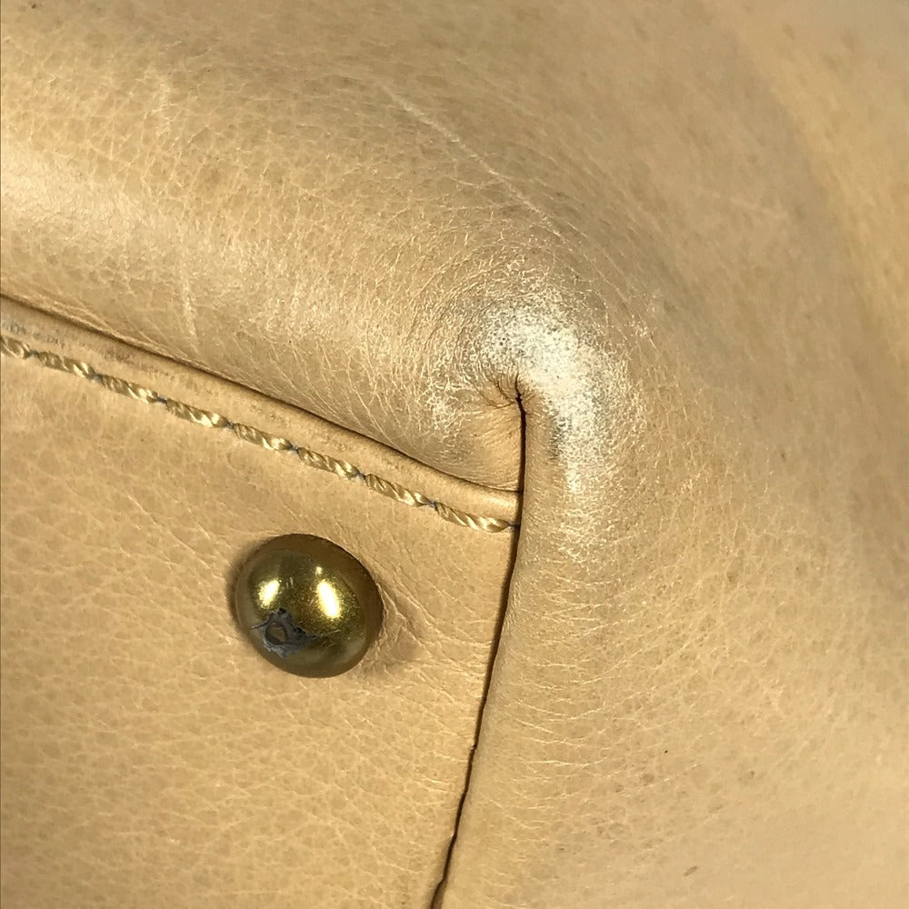 CHANEL Handbag leather beige Turnlock CC COCO Mark