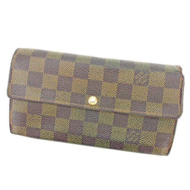 LOUIS VUITTON Long Wallet Purse N61734 Ebene (brown type) Portefeuille Sarah