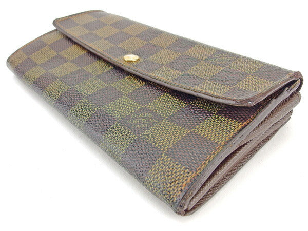 LOUIS VUITTON Long Wallet Purse N61734 Ebene (brown type) Portefeuille Sarah