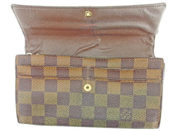 LOUIS VUITTON Long Wallet Purse N61734 Ebene (brown type) Portefeuille Sarah