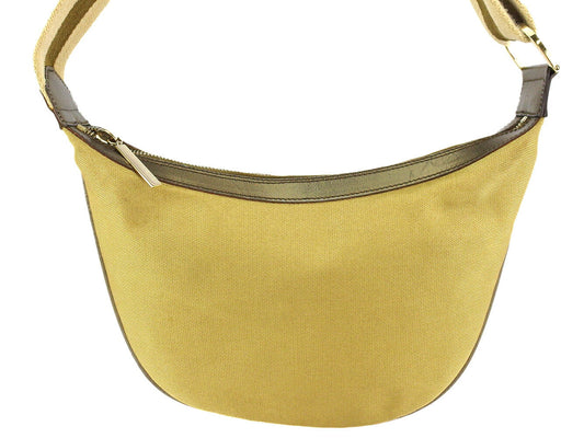 GUCCI Shoulder Bag Gold Brown Green