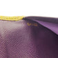 LOUIS VUITTON Long Wallet Purse M63389 Yellow purple Porte Tresor International