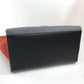 CELINE Shoulder Bag leather Gray x orange x black Trapeze Women Used Authentic