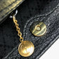 GUCCI Shoulder Bag Suede / leather Black x brown Pochette Bamboo Women Used Authentic