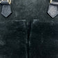 GUCCI Shoulder Bag Suede / leather Black x brown Pochette Bamboo Women Used Authentic