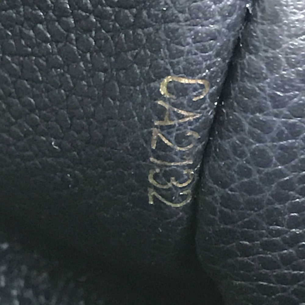LOUIS VUITTON Long Wallet Purse M60258 Monogram Ann Platt Leather Navy Monogram Ann Platt Portefeuille Villetuoz Women Used Authentic
