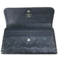 LOUIS VUITTON Long Wallet Purse M60258 Monogram Ann Platt Leather Navy Monogram Ann Platt Portefeuille Villetuoz Women Used Authentic