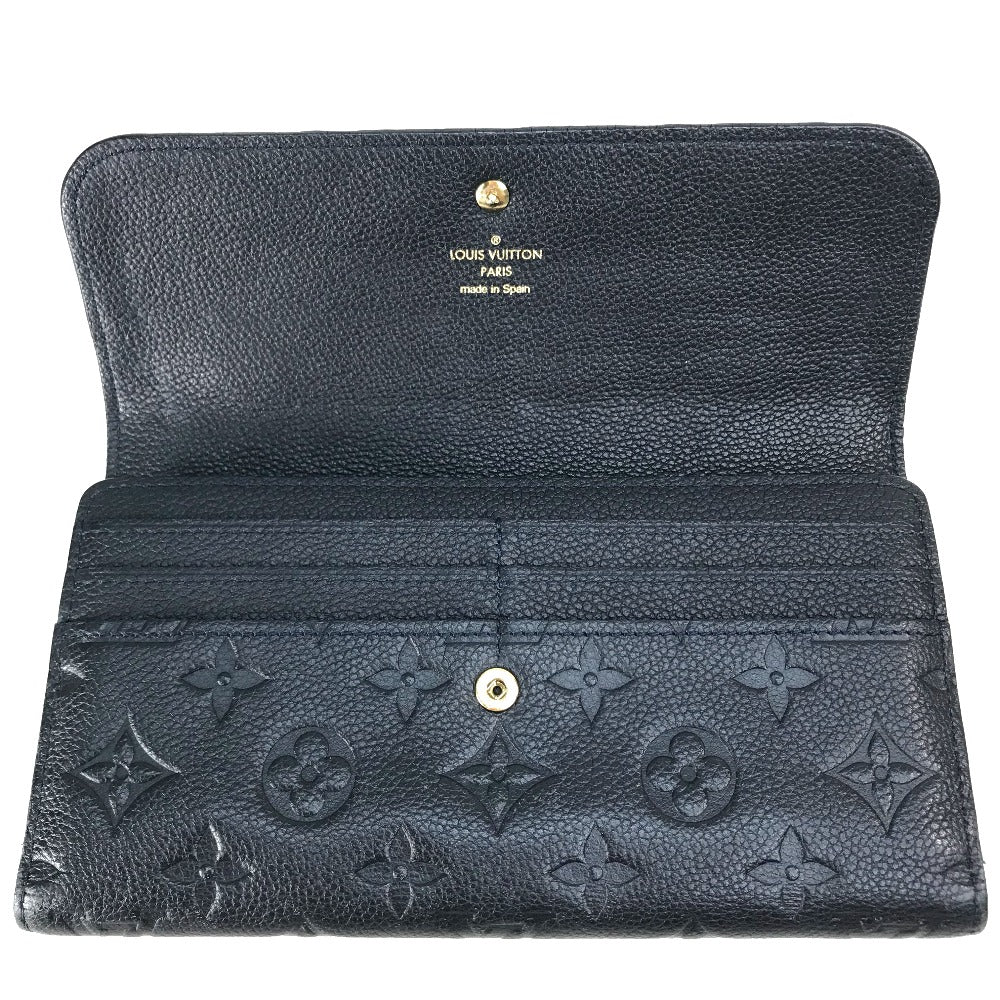 LOUIS VUITTON Long Wallet Purse M60258 Monogram Ann Platt Leather Navy Monogram Ann Platt Portefeuille Villetuoz Women Used Authentic