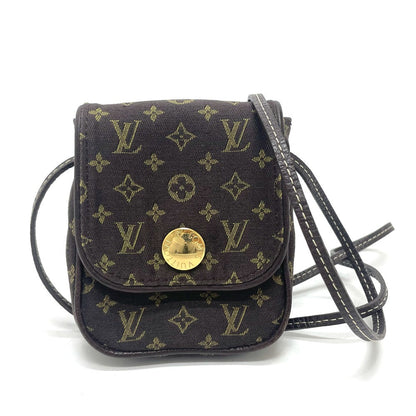 LOUIS VUITTON Shoulder Bag M95313 Monogram Mini-LinCanvas Brown Monogram mini run Pochette Cancun Women Used Authentic