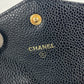 CHANEL Coin case A13233 Caviar skin black CC COCO Mark Women Used Authentic