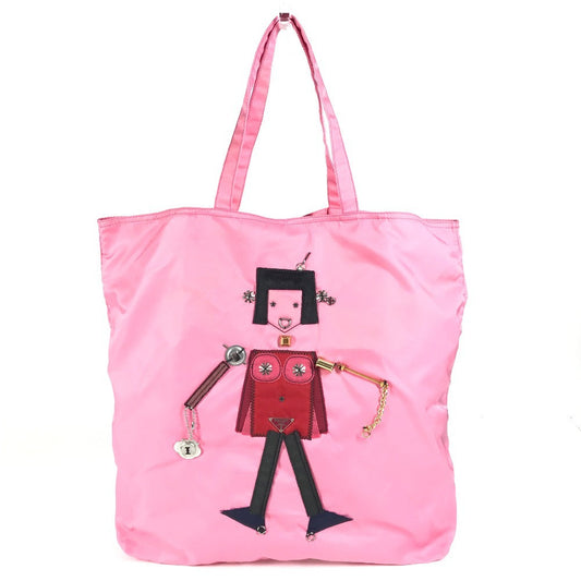 PRADA Shoulder Bag BR2897 Nylon pink Robot Shopping Bag