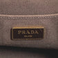 PRADA Handbag canvas Brown Canapa logo border